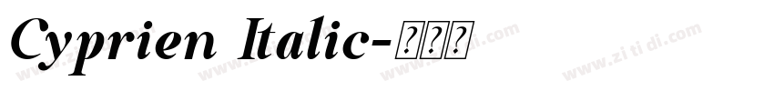 Cyprien Italic字体转换